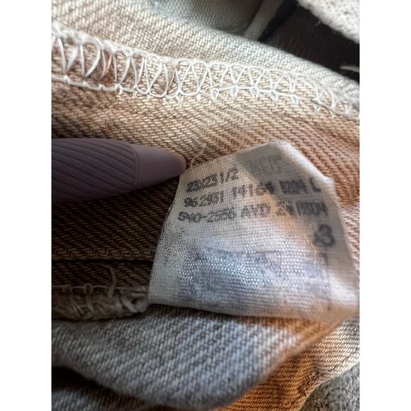 Vintage 80s LEE denim taper leg jeans boys size 8 neutral tan shade - Picture 6 of 9